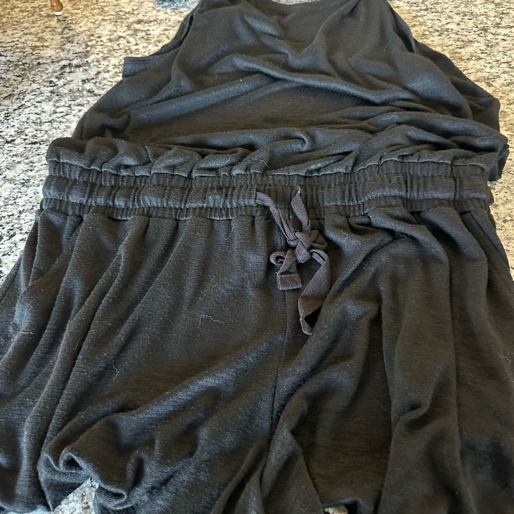 Time and Tru Black Sleeveless romper